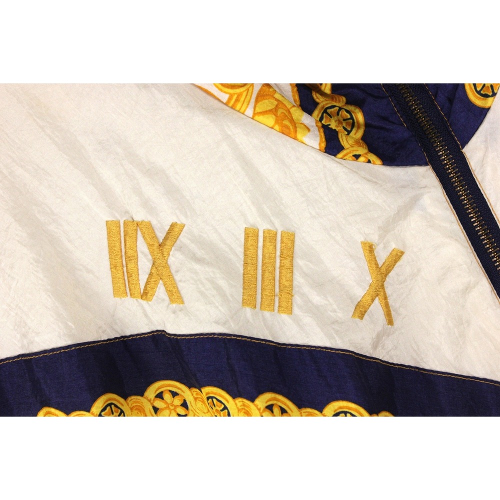 Vintage Giacca Sport Baroque Windbreaker Jacket Roman Numeral Nylon L 90s - Picture 11 of 12